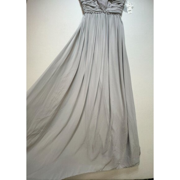 Pearl Georgina Chapman Of Marchesa Womens Formal Midi Dress Gown Sz 12 Pure Gray - Picture 7 of 13